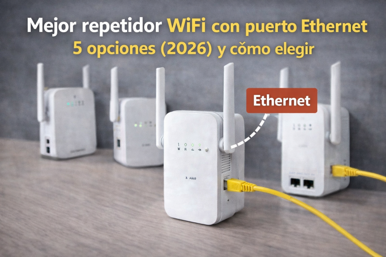 Mejor repetidor WiFi con puerto Ethernet: 5 opciones (2026) y cómo elegir