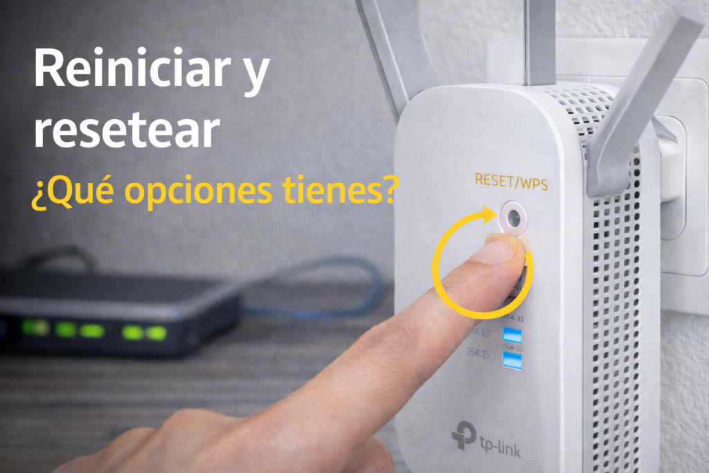 reiniciar o resetear repetidor tp-link