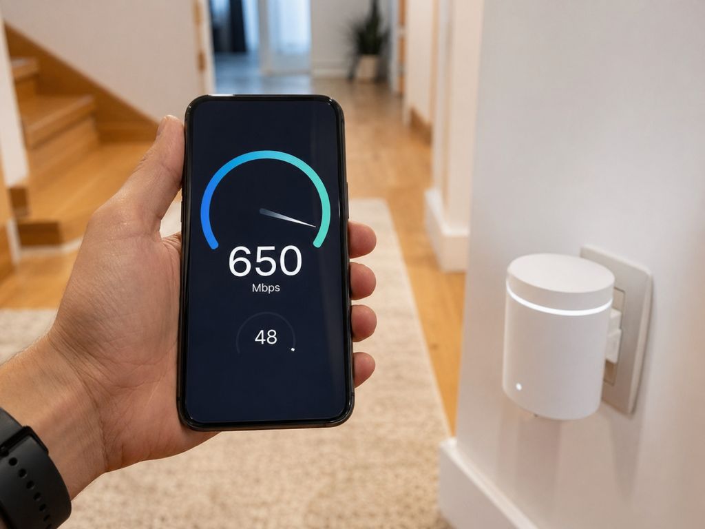 TP-Link Deco XE75 análisis velocidad real medición speedtest nodo secundario