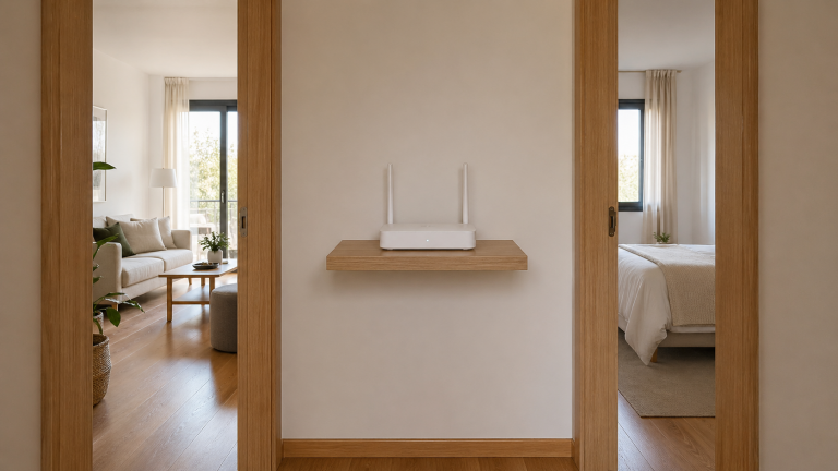 donde colocar el router en casa para mejor cobertura wifi posición ideal central