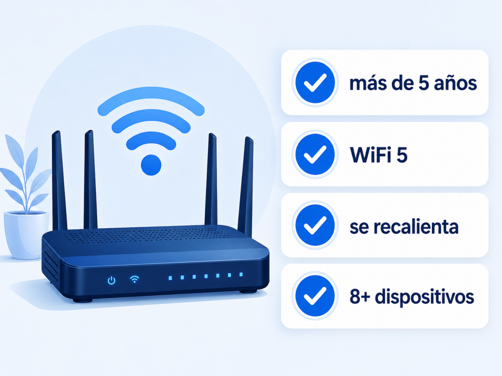 cuando cambiar el router checklist síntomas router obsoleto