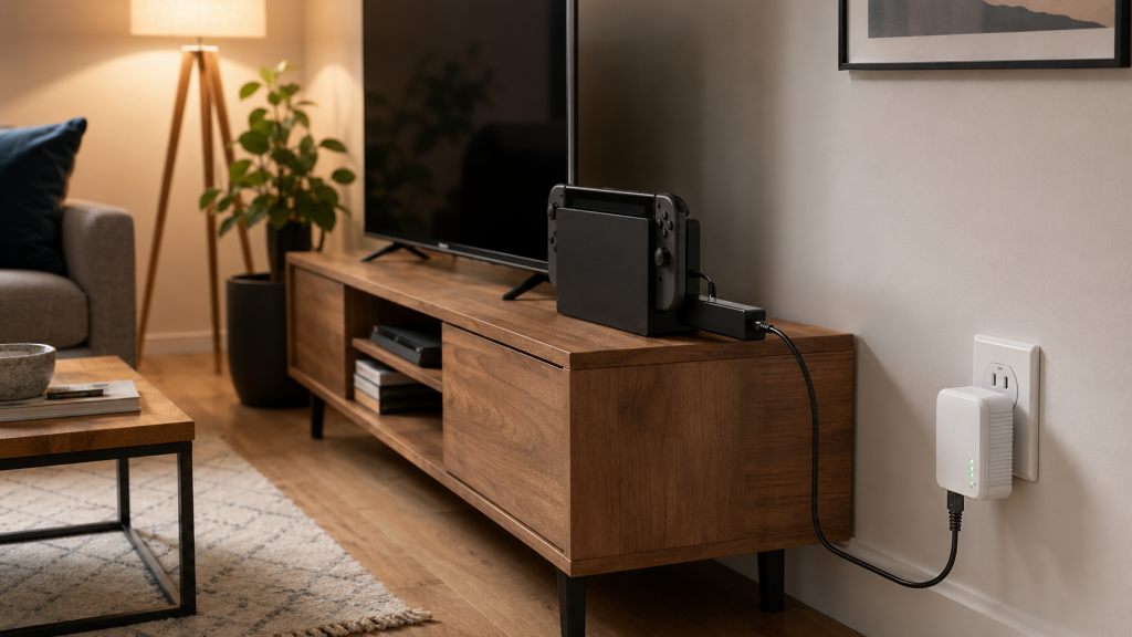 conectar Nintendo Switch por cable ethernet al dock para evitar que se desconecte del WiFi