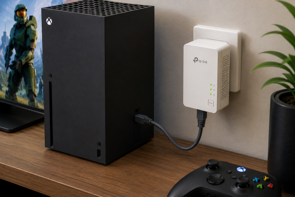 xbox no se conecta al wifi - solución con adaptador PLC y cable Ethernet para gaming estable