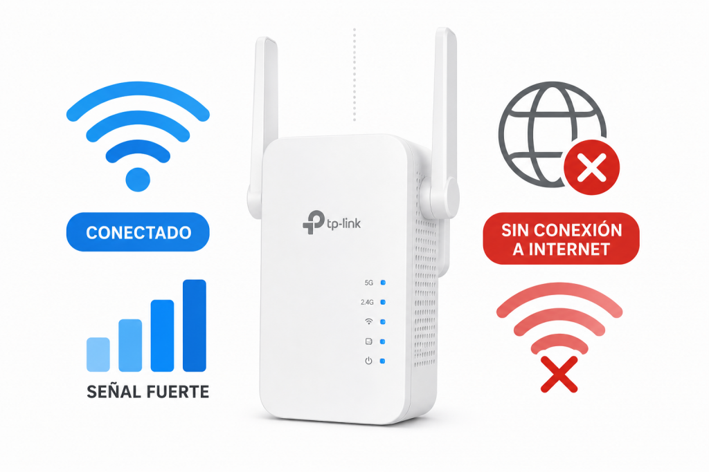 TP-Link repeater connected but no internet — signal present but no browsing