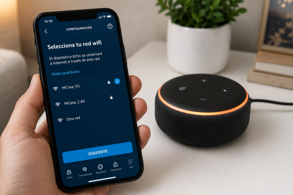 alexa no se conecta al wifi reconectar app alexa configuración wifi