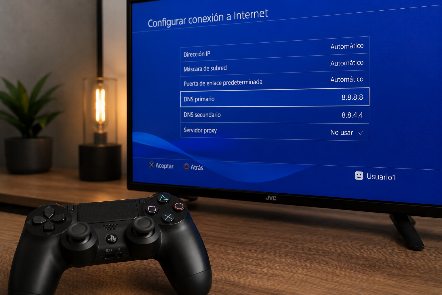 ps4 no se conecta al wifi configuración manual ip dns google consola