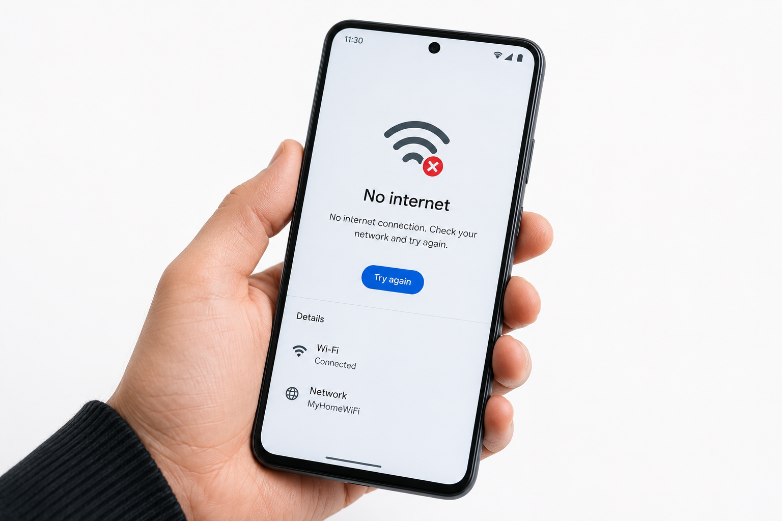 android no se conecta al wifi causas más frecuentes icono wifi con x sin internet