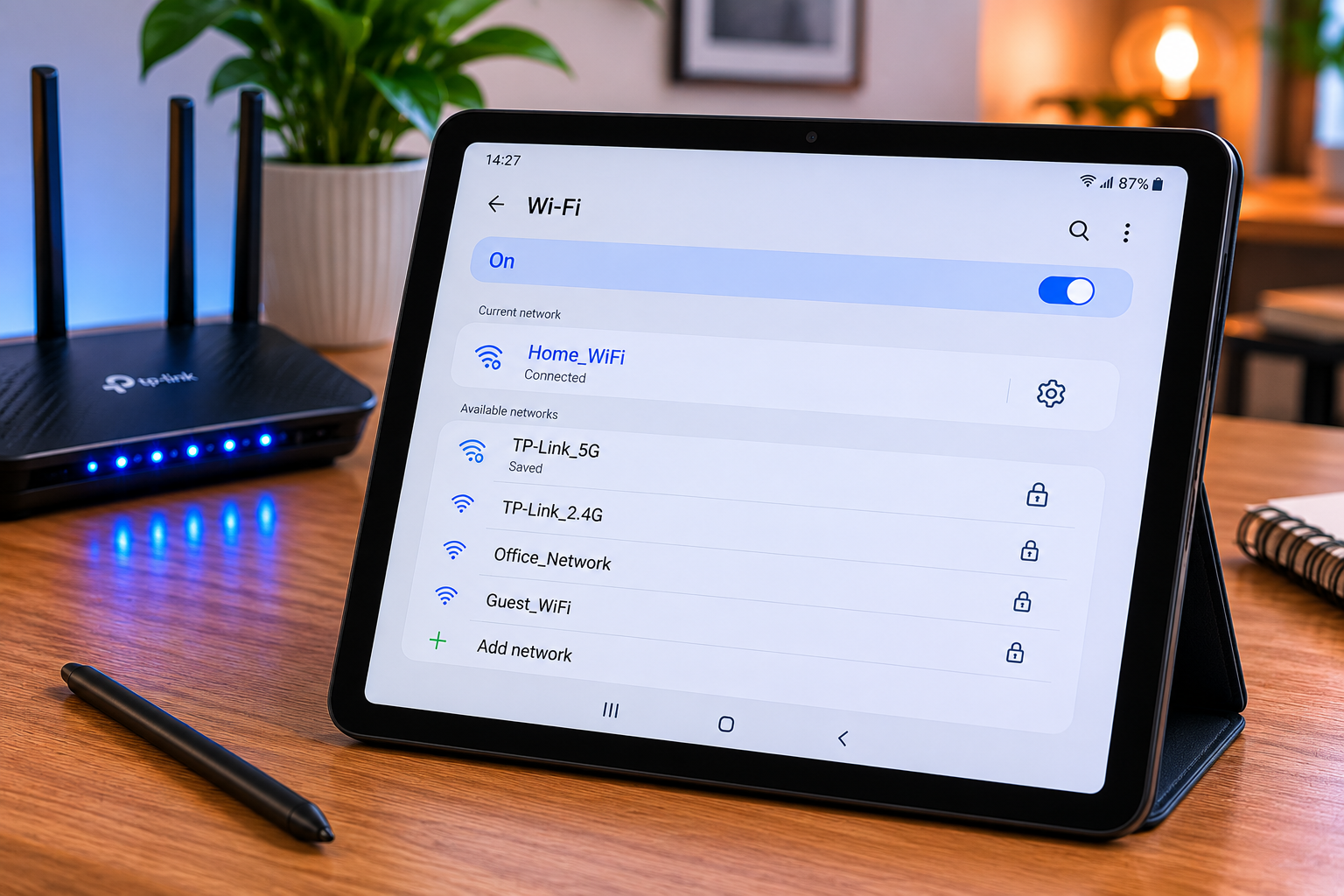 tablet no se conecta al wifi verificar banda 2.4 ghz ajustes red router