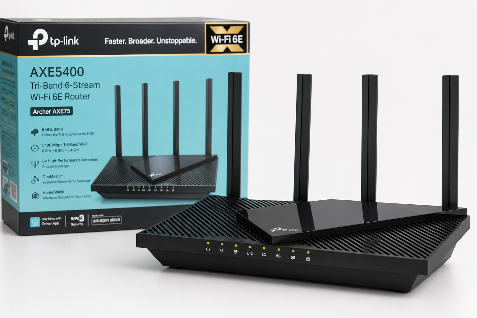 mejor router wifi 6e tp-link archer axe75 tres bandas casa mediana