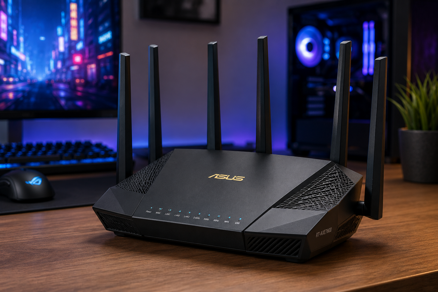 mejor router wifi 6e asus rt-axe7800 casa grande uso intensivo gaming