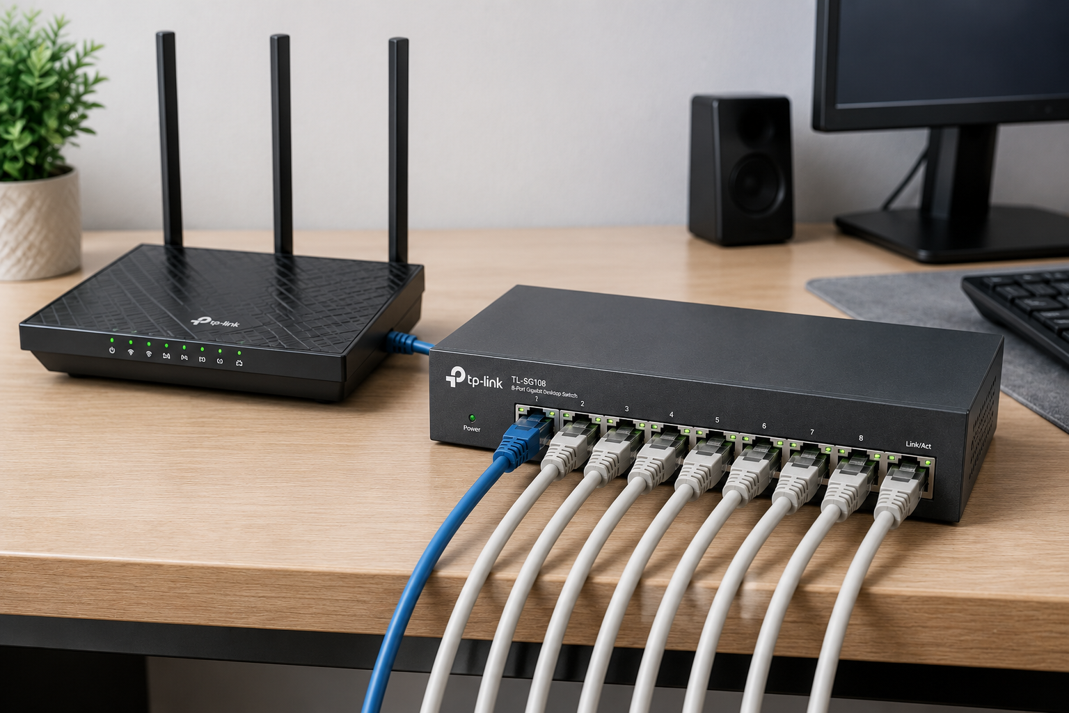 mejor switch para casa para qué sirve conectar dispositivos ethernet router