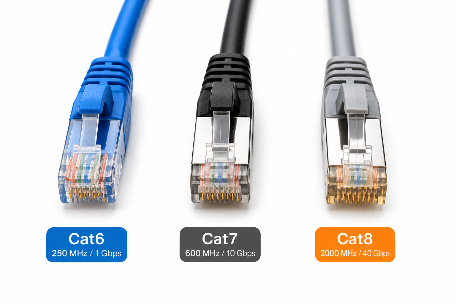 mejor cable ethernet para casa diferencias cat6 cat7 cat8 categorías comparativa