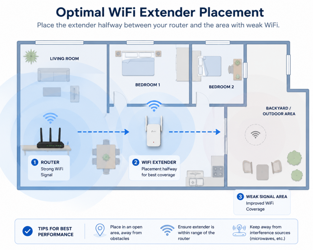 tp-link extender not working red light fix move closer router placement guide
