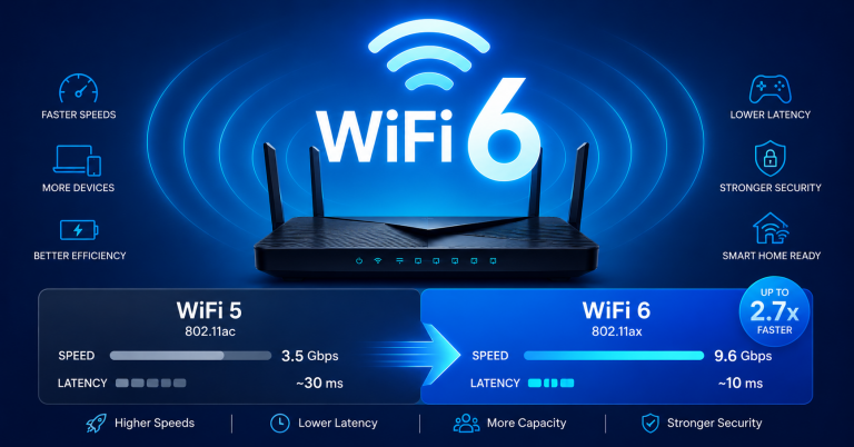 diferencia entre WiFi 5 y WiFi 6