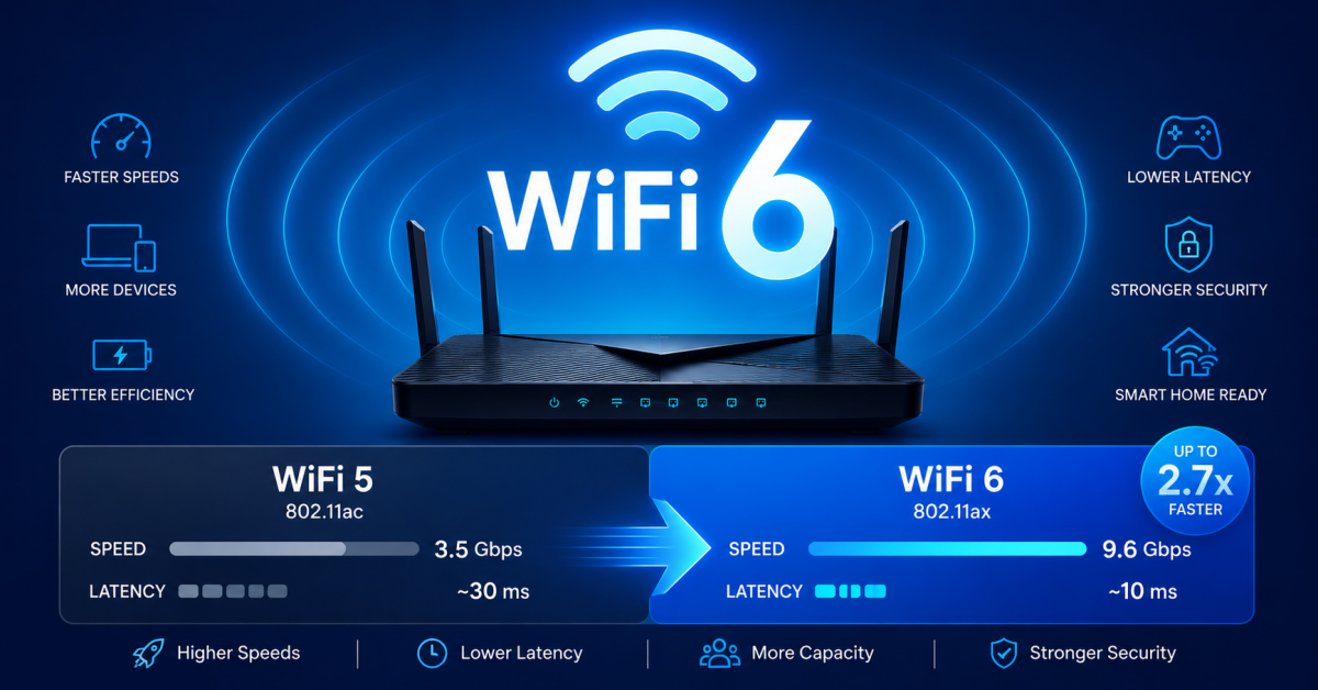 diferencia entre WiFi 5 y WiFi 6