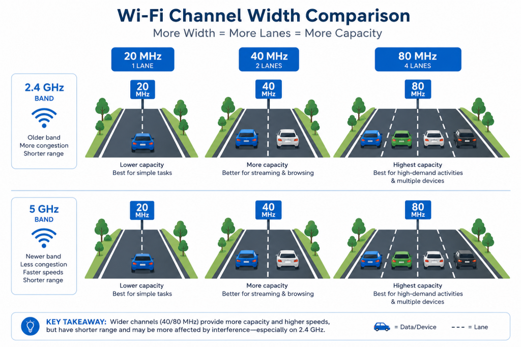 como cambiar canal wifi router ancho de canal 20 40 80 mhz configuracion recomendada