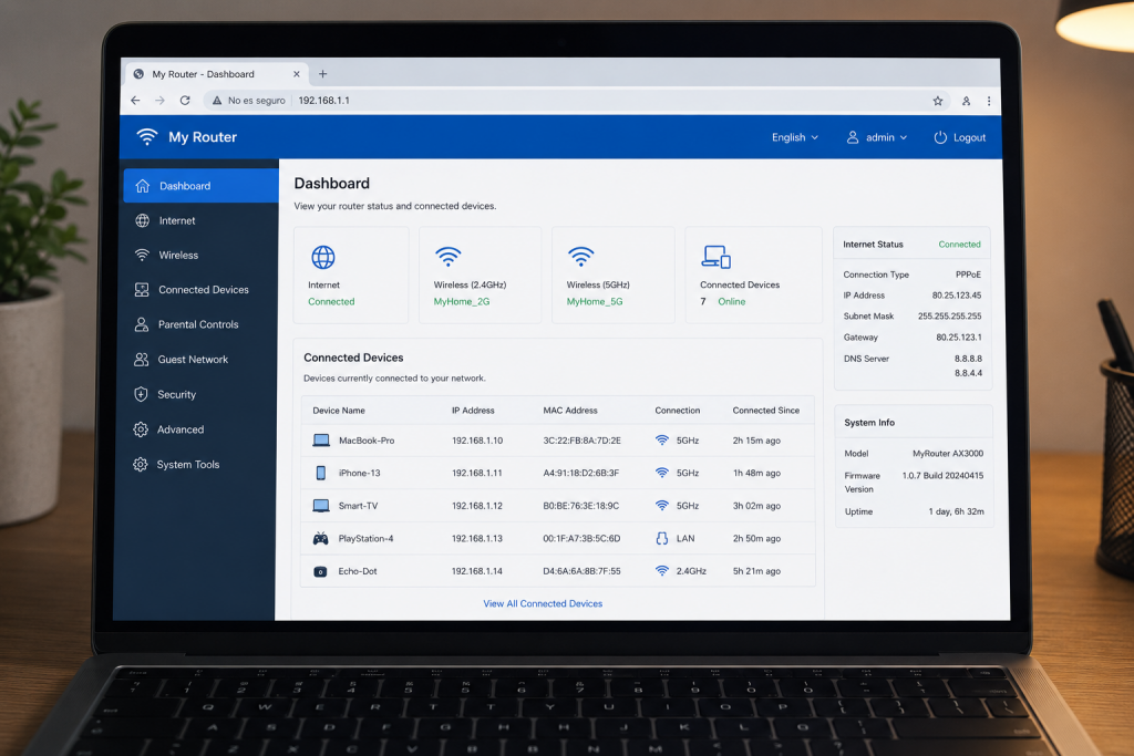 como saber quien esta conectado a mi wifi panel router lista dispositivos 2026