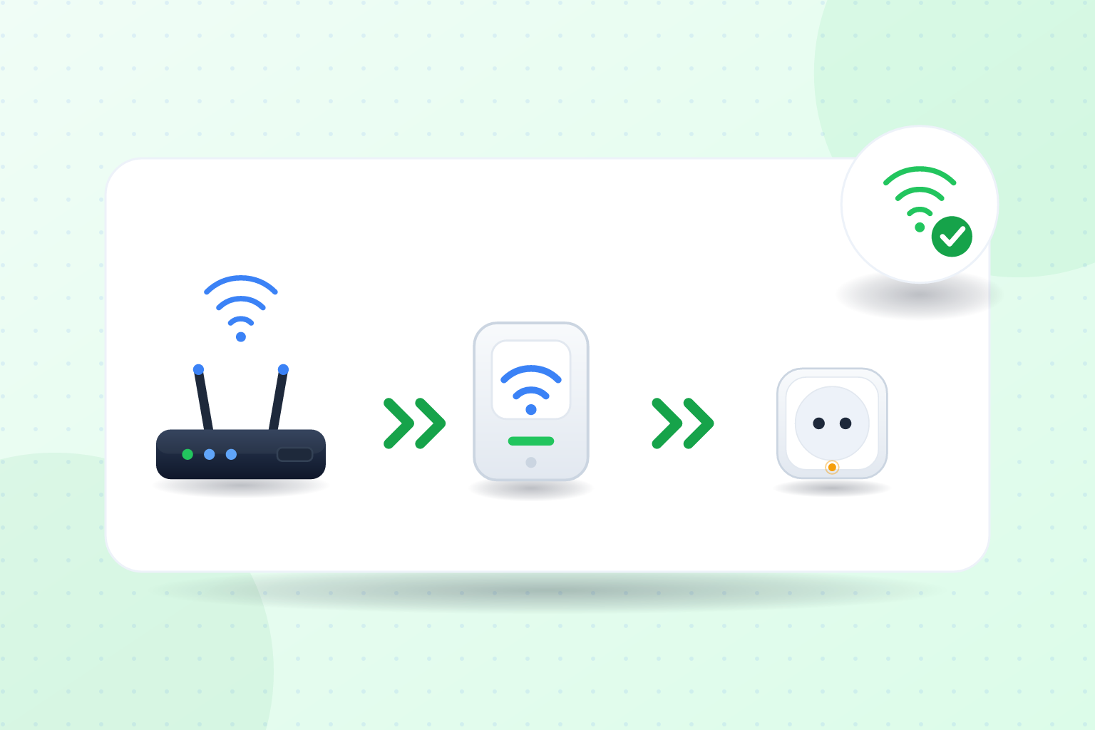 pack de enchufes inteligentes compatibles con wifi de 2,4 ghz junto al router