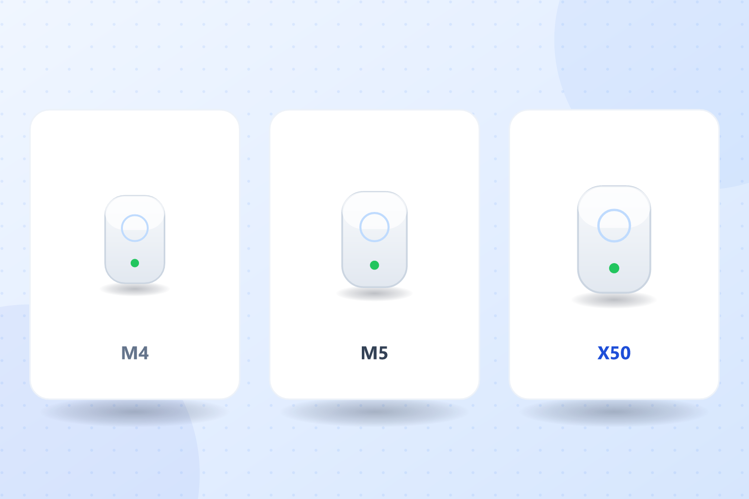 comparativa deco m4 vs m5 vs x50 sobre la mesa
