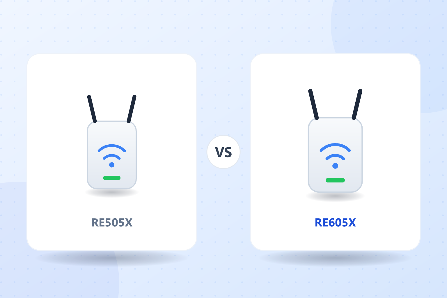 comparativa re505x vs re605x enchufados en la pared