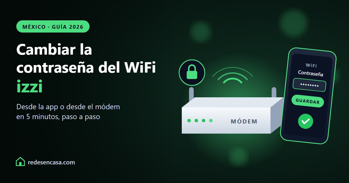 Cambiar contraseña WiFi izzi desde la app o el módem